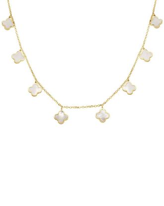 Italian Gold, Inc 14K Mother Of Pearl Station Necklace