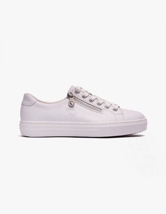Rieker Womens Rieker L59L1 Womens Casual Shoes White/Combi - Size: 7.5