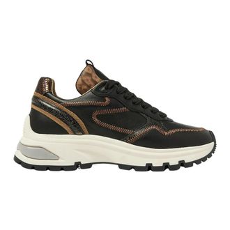 VIA VAI Liz Dulce zwarte sneakers - Dames - Sneakers - Zwart - 37 EU - Wol - Schoenen