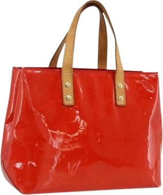 Louis Vuitton Pre-owned Vintage Handtas van Gepatenteerd Leer - Dames - Vintage Handtas - Rood - ONE Size - Leer - Vintage