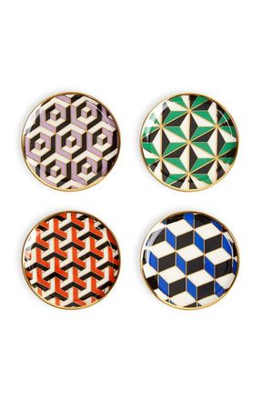 Jonathan Adler Versailles Coaster Set in Purple /Green /Red /Blue at Nordstrom