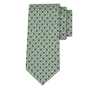 Ferragamo Ties Verde, Bianco-Uomo