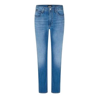 HUGO BOSS Heren Denim Hoge Slanke Jeans (Blauw)