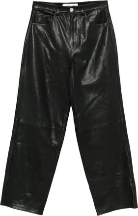 Róhe baggy leather trousers - Black