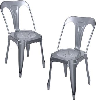 Regalos Miguel Regalos Miguel - Packs Sillas Comedor - Pack 2 Sillas Ulix - Gris Metalizado