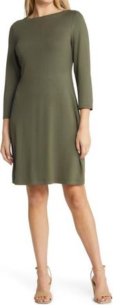Tommy Bahama Darcy Three-Quarter Sleeve Minidress in Banana Leaves at Nordstrom, Size X-Small