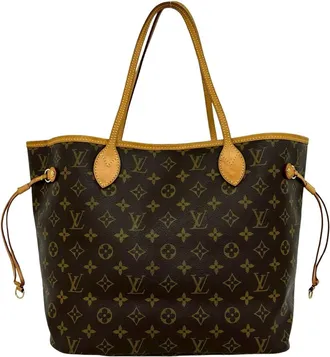 Louis Vuitton Brown Leather Pvc Handbag Tote Bag (Pre-Owned)