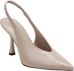 Marc Fisher Esther Slingback Pointed Toe Pump in Light Natural at Nordstrom Rack, Size 6.5