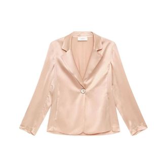 Maliparmi Blazers, female, Pink, Size: XL Shiny Cady Jacket