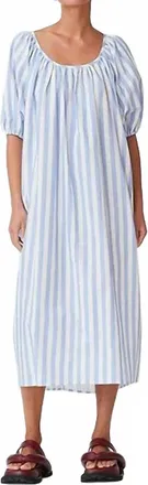 Blanca Eve Midi Dress In Blue Stripe