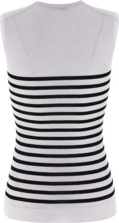 Khaite Womens Bicolor Wool Sleeveles T-Shirt