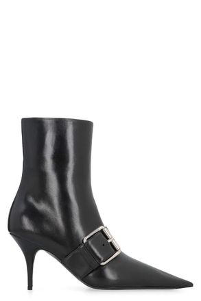 Balenciaga Knife 80 Leather Ankle Boots