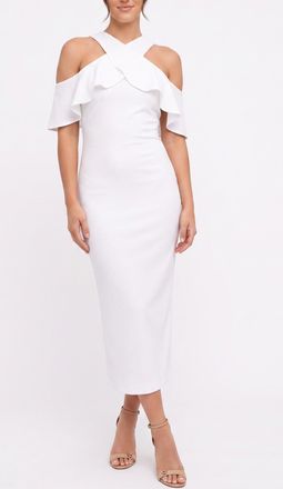 Rachel Roy Jolie Off the Shoulder Ruffle Midi Dress