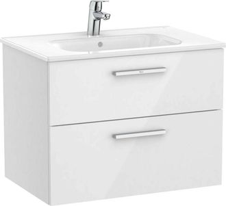 Roca Roca - unik - Mueble base 2 cajones + lavabo Color: Blanco - Medidas: 605x453x515 mm
