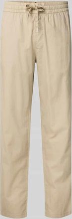 Matinique Straight Fit Leinenhose mit elastischem Bund Modell Barton in Ecru, Gr&ouml;&szlig;e XXL