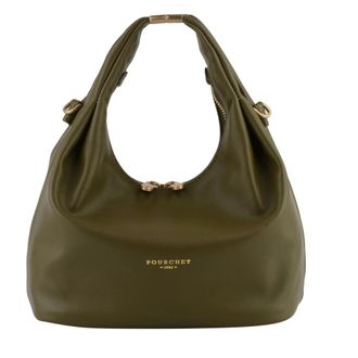 Pourchet Tassen, Dames, Groen, ONE Size, Leer, Arche Schoudertas