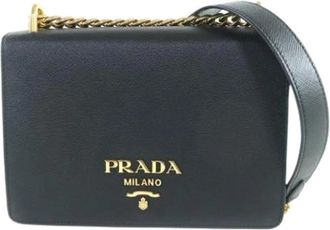 Prada Pre-owned Vintage Schoudertas - Dames - Vintage Schoudertas - Zwart - ONE Size - Leer - Vintage