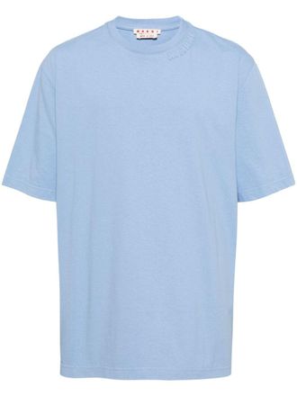 Marni logo-patch cotton T-shirt - White