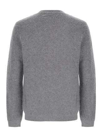 Emporio Armani Wool and Mohair Blend Sweater - Gray