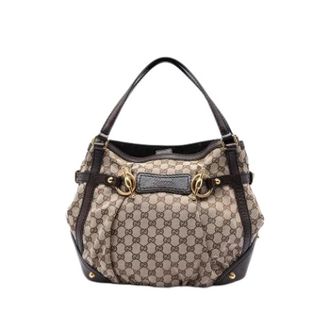 Gucci Pre-owned Handbags, female, Beige, Size: ONE SIZE Pre-owned Jockey Shoulder Bag