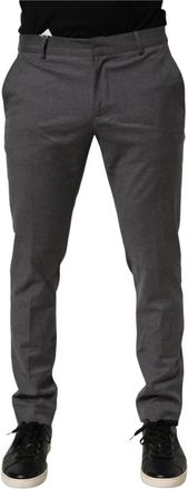 Daniele Alessandrini Pantalon - Heren - Nette broeken - Grijs - M - Polyester - Broeken