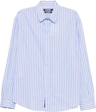 Jacquemus Casual Shirt - Heren - Casual Overhemden - Blauw - M - Katoen - Overhemden
