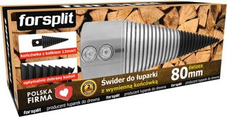 OEM Barrena Para Hendedora De Barrena De 80 Mm, Con Punta Reemplazable (con Pasador) Barrena Para Hendedora De Barrena / Di&aacute;metro 80 Mm / Agujero 35 Mm / 