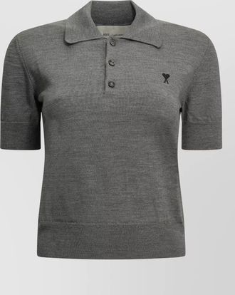 Ami wool polo shirt