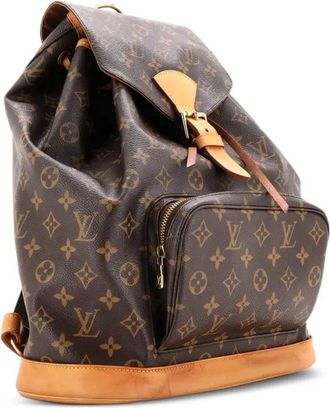 Louis Vuitton Vintage Montsouris GM rugzak met monogram canvas - Bruin
