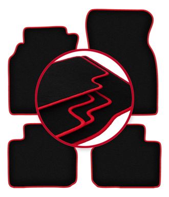 OEM Alfombrillas Carlux-red Para Nissan Primera P11 Liftback, Sed&aacute;n, Familiar, Station Wagon (1995-2002)