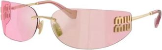 Miu Miu A51S Zonnebril - Dames - Zonnebrillen - Geel - ONE Size - Accessoires