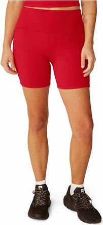 Beyond Yoga Powerbeyond Strive High Bike Short In Retro Red