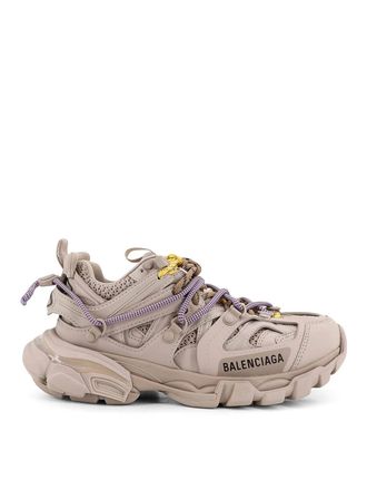Balenciaga Mesh Track Sneakers With Colored Laces Detail