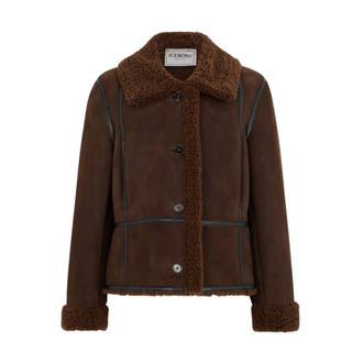 Iceberg Giacca in camoscio con dettaglio logo - - Jackets - Donna - Marrone - XS