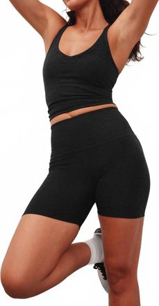 Beyond Yoga Womens Spacedye Keep Pace 5 Short In Darkest Night