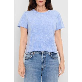 Michael Stars Jackie Raw Edge Crewneck T-Shirt in Sky at Nordstrom, Size X-Small