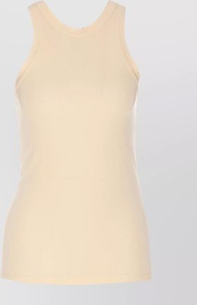 Toteme sleeveless round neck fitted silhouette top