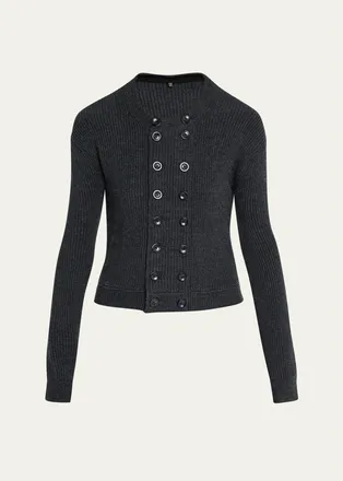 R13 Double-Breasted Merino Wool Cardigan