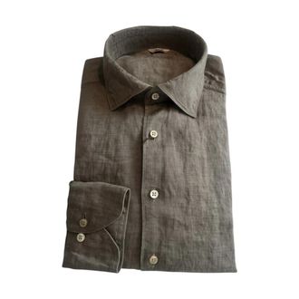 Stenstr&ouml;ms Heren, Overhemden, Beige, Maat: XL Linnen
