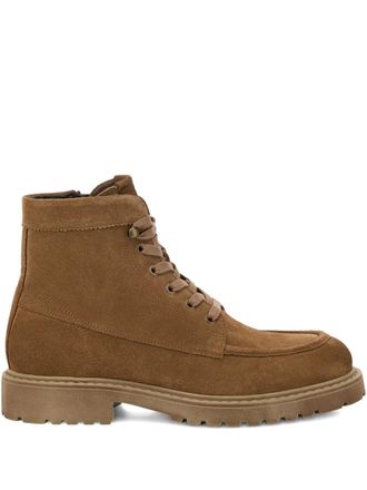 Boggi Milano Valley suede ankle boots - men - Calf Suede/Calf Suede/Rubber - 10 - Brown