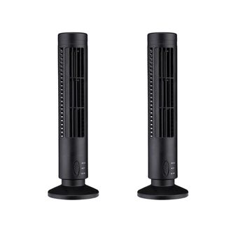 OEM 2 Ventiladores De Torre Usb Nuevos, Ventiladores De Torre El&eacute;ctricos Sin Aspas, Aire Acondicionado Vertical, Ventilador De Pie Negro Sin Aspas