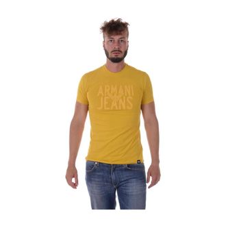 Armani Jeans T-Shirts, male, Yellow, Size: XL Casual Sweatshirt