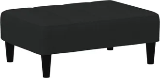 vidaXL Vidaxl Poggiapiedi Nero 77x55x31 Cm In Velluto
