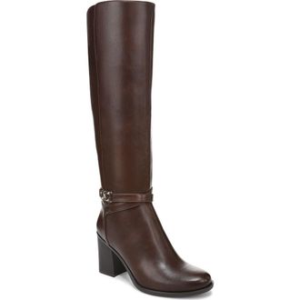 Naturalizer Jane Riding Boot in Cappuccino Brown Faux Leather at Nordstrom Rack, Size 9