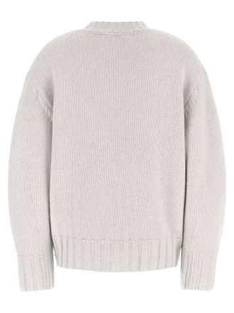 The Attico Asymmetrical Hem Virgin Wool & Cashmere Sweater - Grey