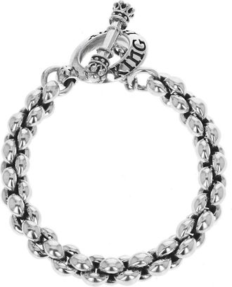 King Baby Studio Large Infinity Link Bracelet in Silver at Nordstrom, Size Small