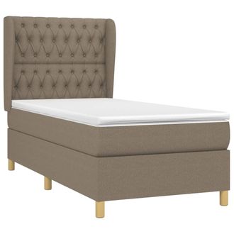 vidaXL Vidaxl - Giroletto A Molle Con Materasso Tortora 90x200 Cm Intessuto