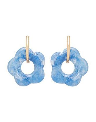 8 by YOOX SMALL HOOPS WITH RESIN FLOWER PENDANT