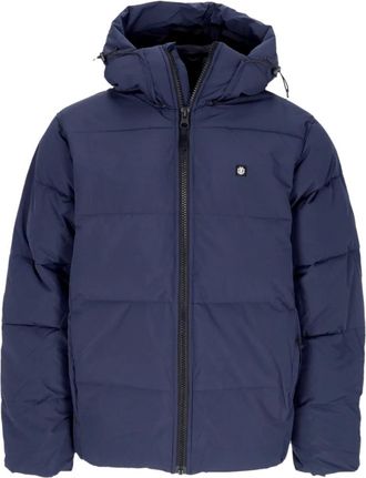 Element Waterafstotende Donsjas met Verstelbare Capuchon - Heren - Winterjassen - Blauw - XL - Polyester - Jassen