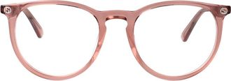 Gucci Glasses, female, Pink, Size: 52 MM Logo Optical Frame